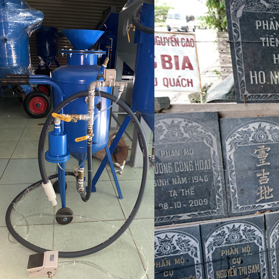 Máy phun cát khắc bia mộ 30 lít